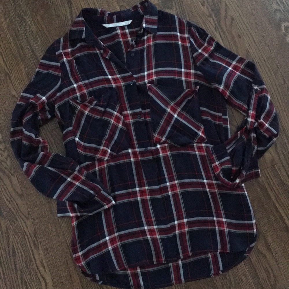 Zara plaid button down